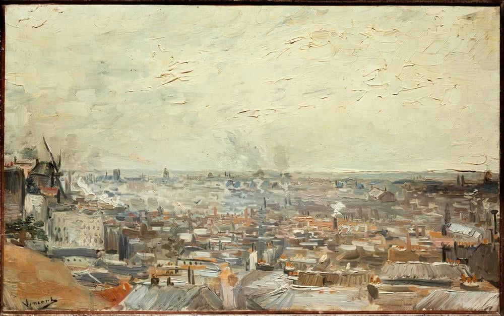 74-Vincent van Gogh-Vista di Parigi da Montmartre, 1886 - Basel, Kunstmuseum  